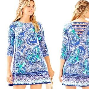 Lilly Pulitzer Ophelia Dress Coastal Blue Legga Sea Engineered Dress - NWT - XS